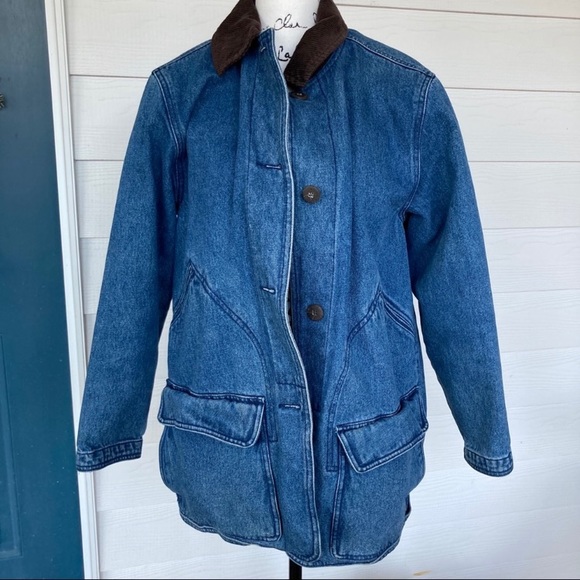 Woolrich Jackets & Blazers - Woolrich Vintage Denim Fleece Lined Parka Coat